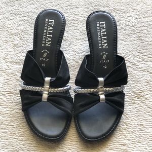 NEW in Box ITALIAN Shoemaker Black Torch Sandals Size 10